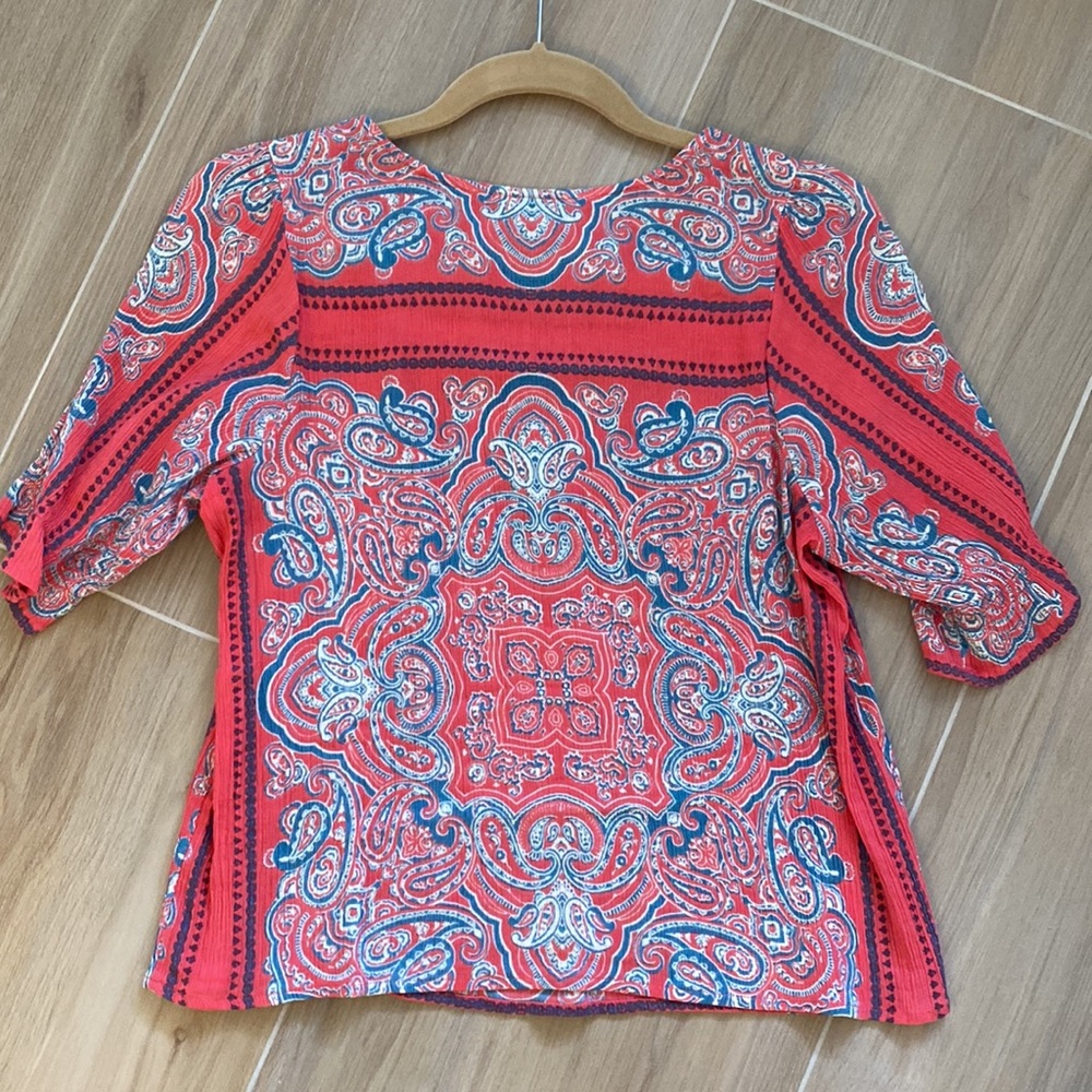 LUCKY BRAND PAISLEY  BOHO TOP~MEDIUM - Picture 4 of 8